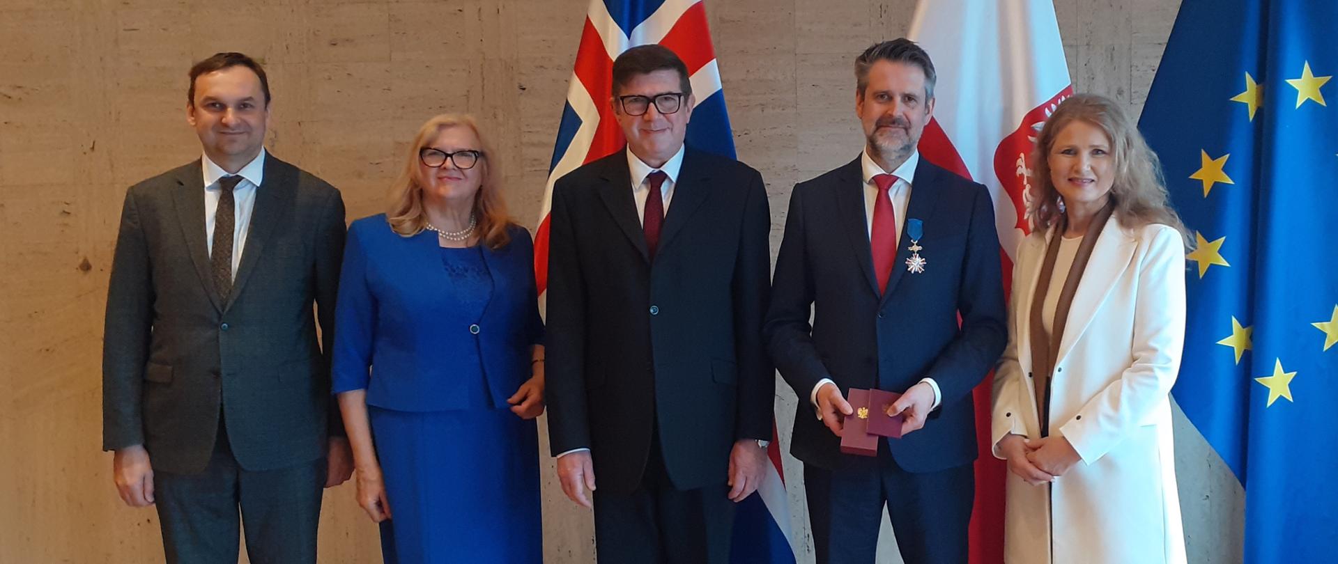 Kierownik Wydziału Polityczno-Ekonomicznego i Kulturalnego Maciej Duszyński, Konsul Małgorzata Kasperkiewicz, Kierownik Placówki Aleksander Kropiwnicki, Stały Sekretarz Stanu Islandii Martin Eyjólfsson, Eva Thengils